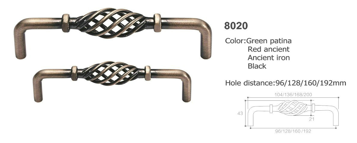 Cajón antiguo rojo tira de la perilla del gabinete vintage antiguo