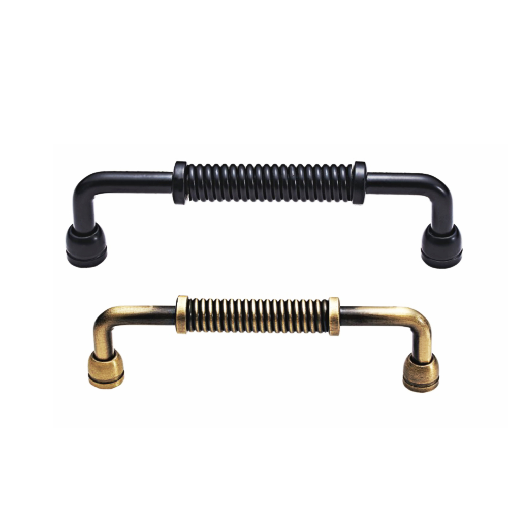 Manijas de gabinete antiguo con pátina verde Tiradores de cajón negros